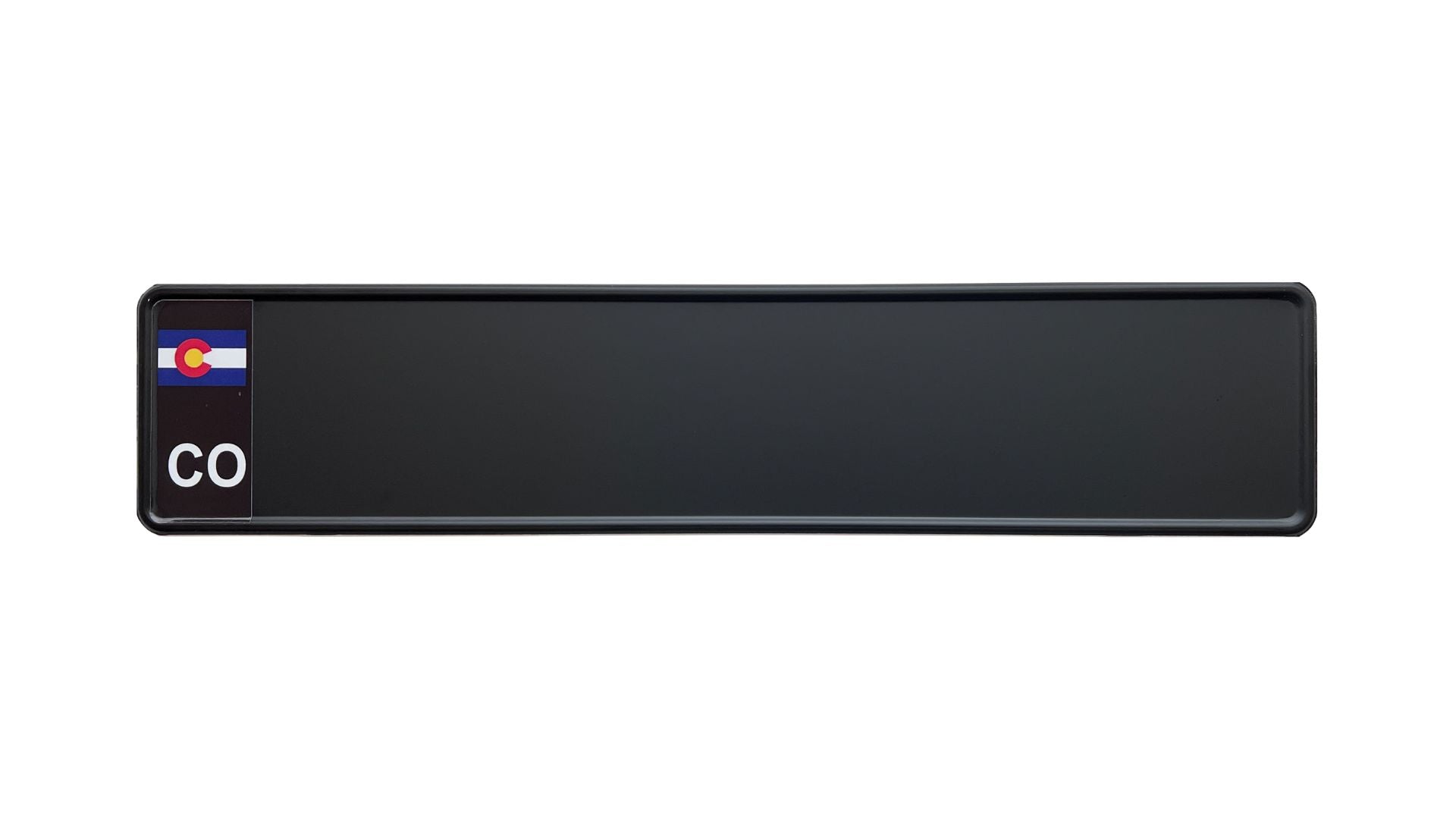 Black Colorado European License Plate