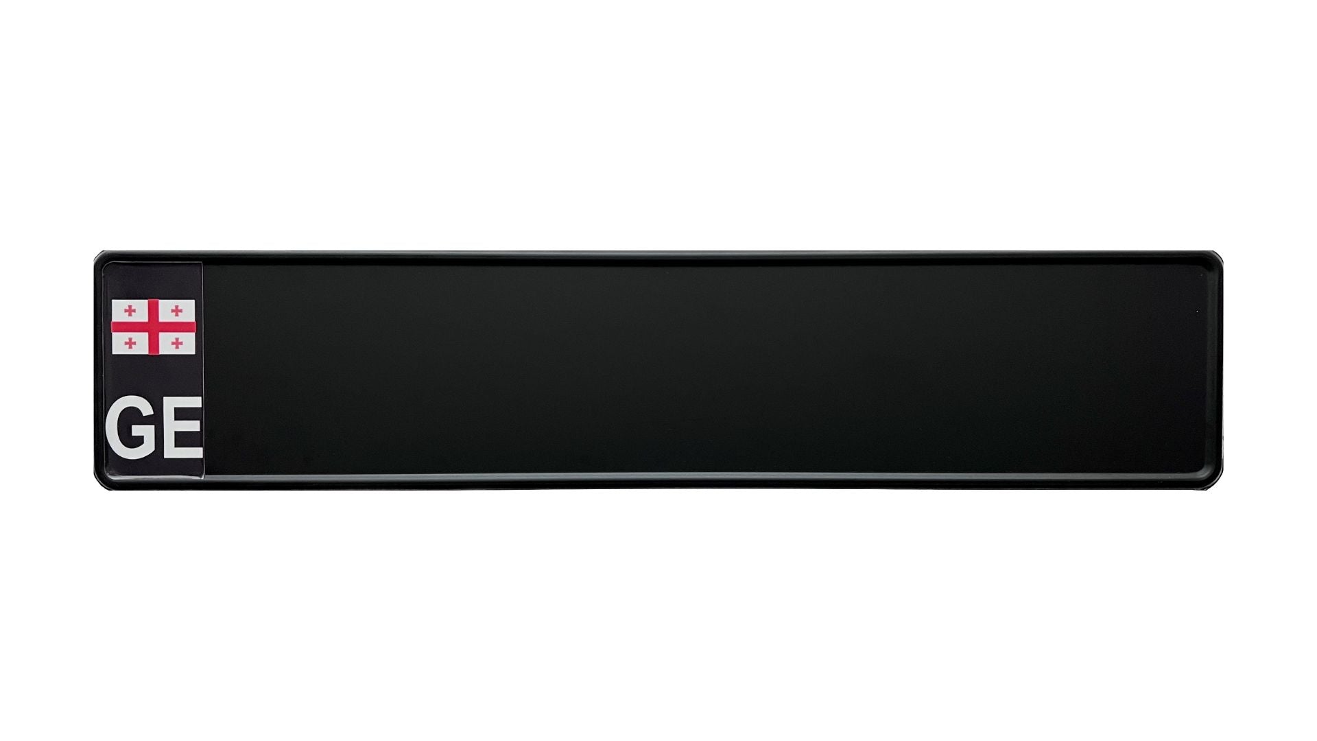 Black Georgia Country European License Plate