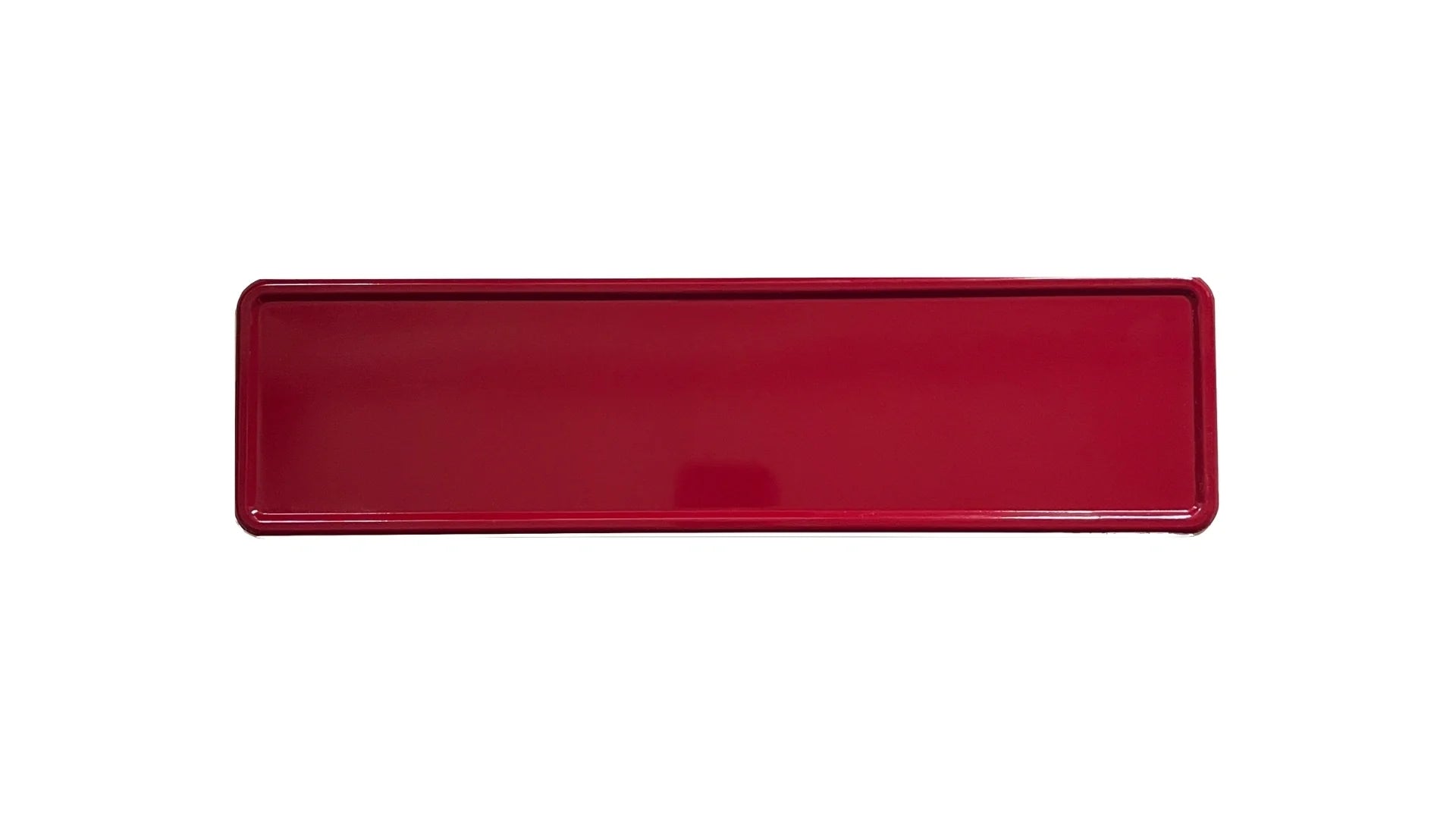 custom red european license plate