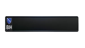 Black Bosnia and Herzegovina European License Plate