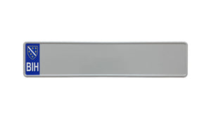 White Bosnia and Herzegovina European License Plate