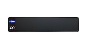 Black Colorado European License Plate