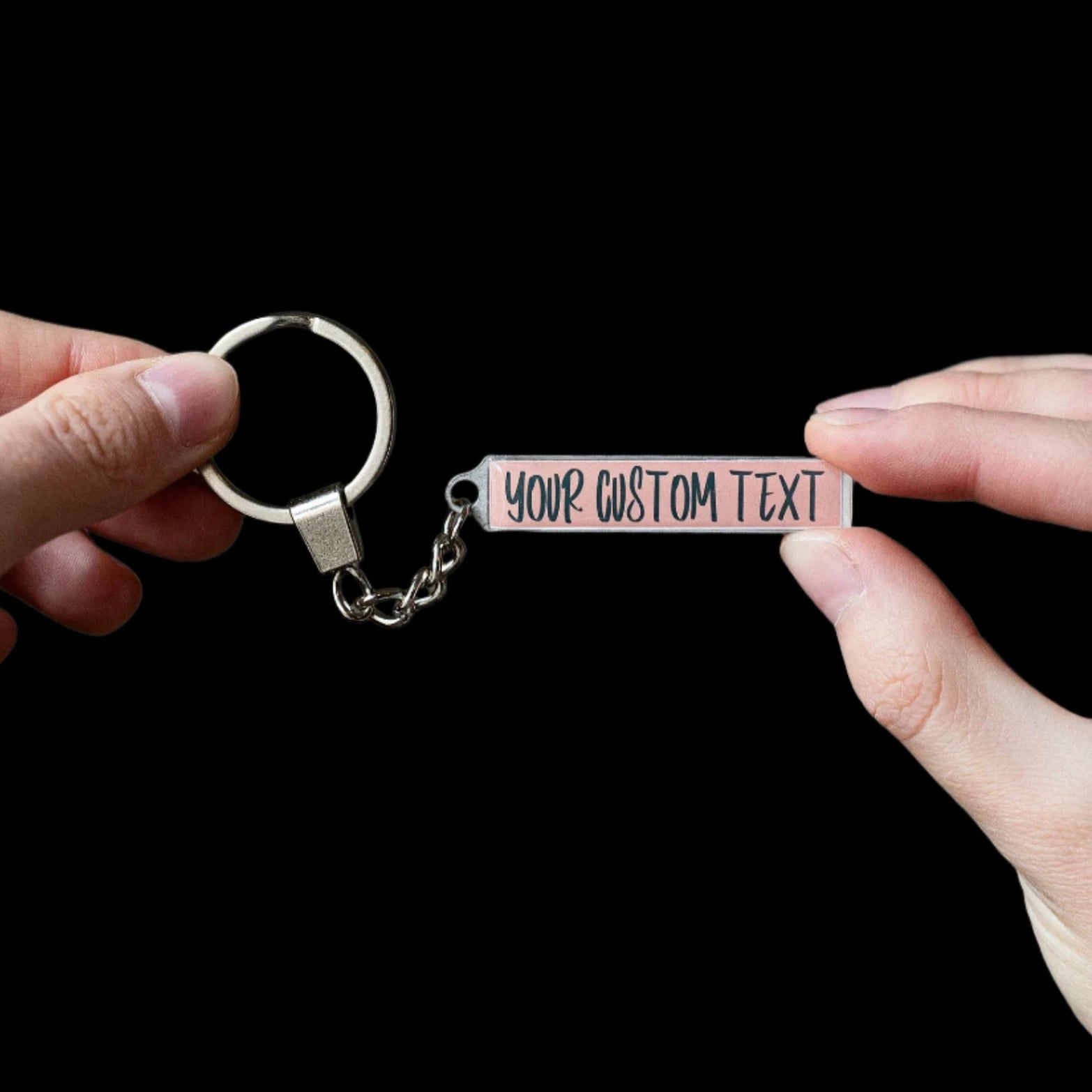 car keychain with custom text