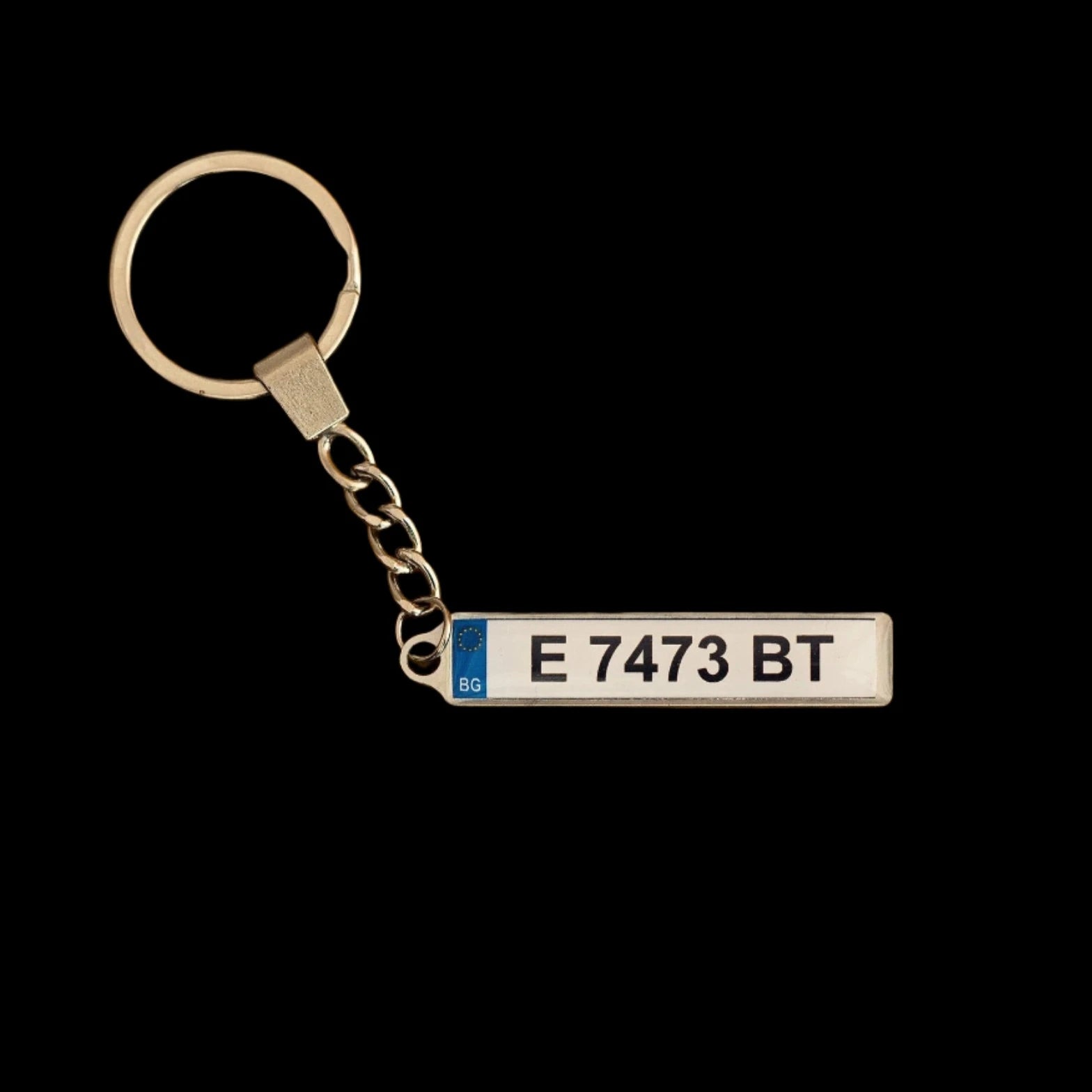 euro plate keychain