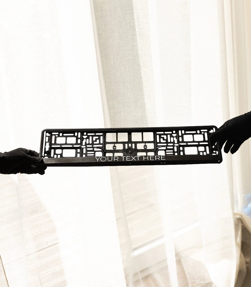 Personalized European License Plate Frame - Custom Plate Studio