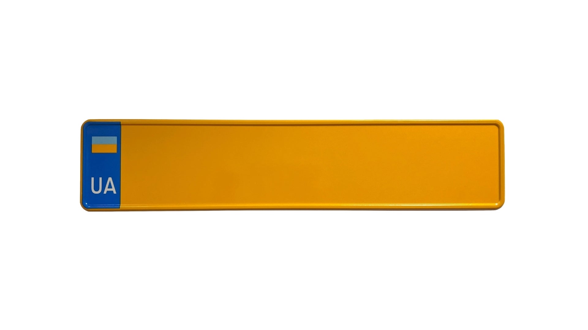 Yellow Ukraine License Plate